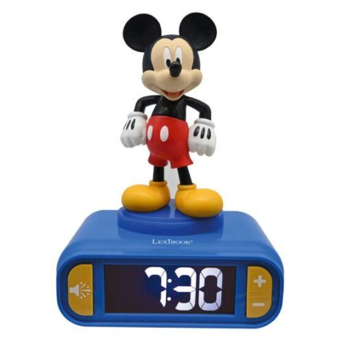Lexibook 3D Mickey Mouse Childrens Clock with Night Light - Afbeelding 1 van 4