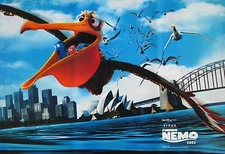 DISNEY "FINDING NEMO - FISH CHARACTERS IN PELICAN'S MOUTH " POSTER FROM ASIA