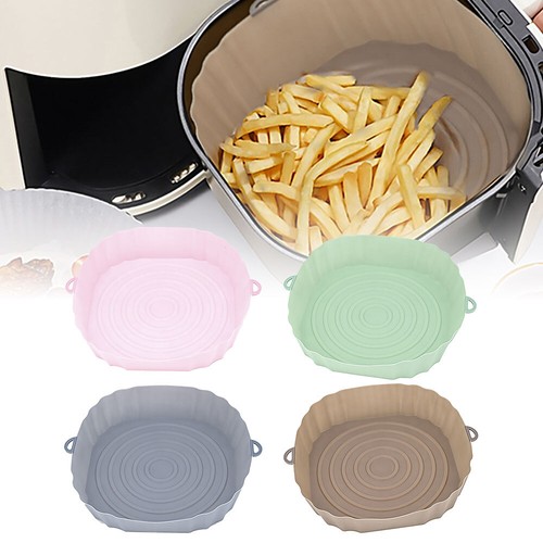 Air Fryer Silicone Pot Air Fryer Basket Liner Non-Stick Reusable Baking Tray KU - Picture 2 of 13