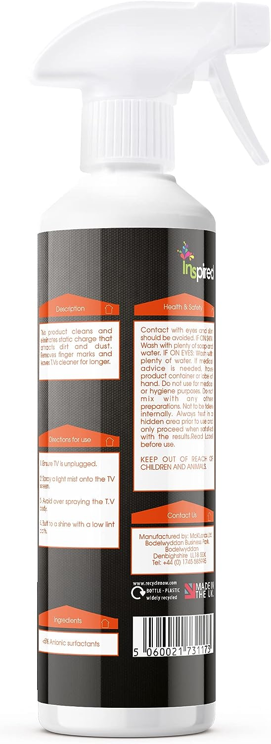 Inspired Plasma TV Screen Cleaner and AntiStatic, Mixed Materials