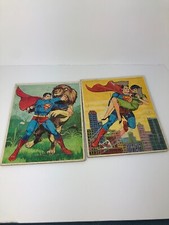 Vintage 1966 Superman Tray Puzzles Lot