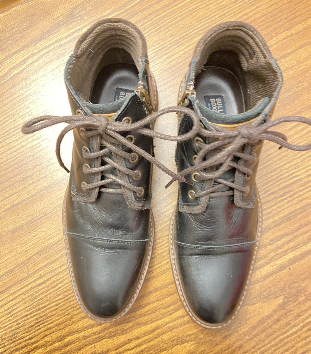Bull Boxer Holten Lace Up Zip Leather Boots Chukka Men display picture 2