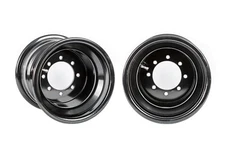 Yamaha YFZ 450 450R   Rear Wheels 9x8 3+5 Alba Racing Black Rolled Lip Blemish