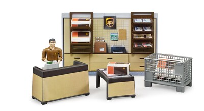 Bruder Spielzeug 62250 UPS Paketshop bworld Paket Shop Zubehör Ausstellungsstück
