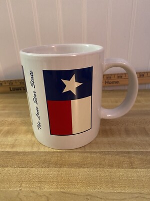 Preowned Big Heavy Texas Flag 20 oz Coffee/ Tea/ Hot Chocolate Cocoa Mug  Cup | eBay