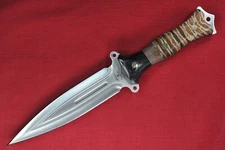 Busse Custom FMV6 .22" Satin/Competition INFI w/CBTs,  G-rexed Marble Handle