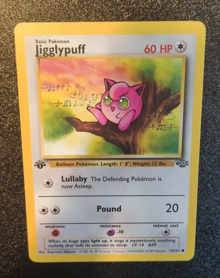 1999 jigglypuff pokemon card value Limited Edition 1999 Burger King Jigglypuff Gold Card #39 main image 1