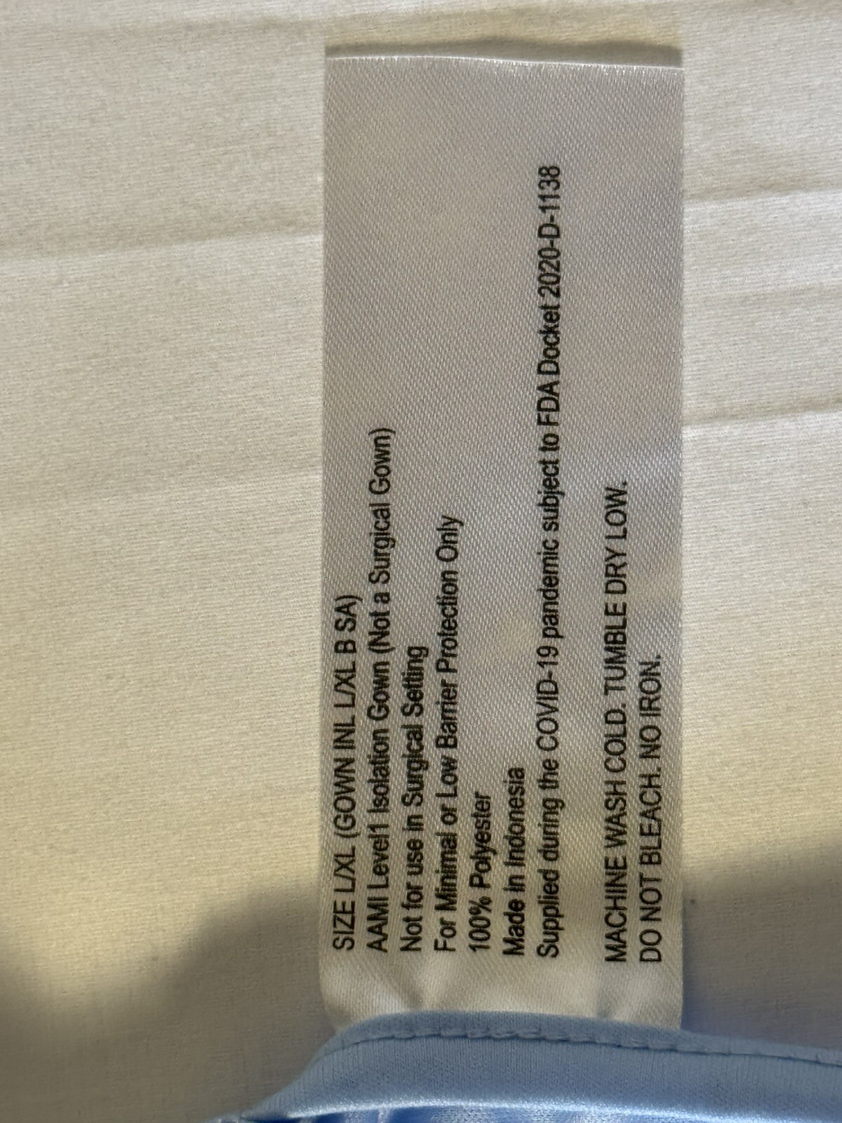 AAMI Isolation Gowns Level 1 Non-Surgical Reusable Machine Washable L/XL 5 pack