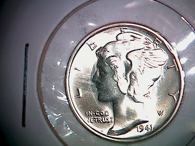 1941-S Mercury Dime ~ Gem BU (FSB) ~ 90% Silver Uncirculated MS. VV