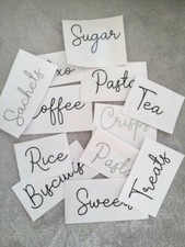 Mrs Hinch Cupboard Organiser Sticker Label for Kitchen Canisters Glass Jars Tin 