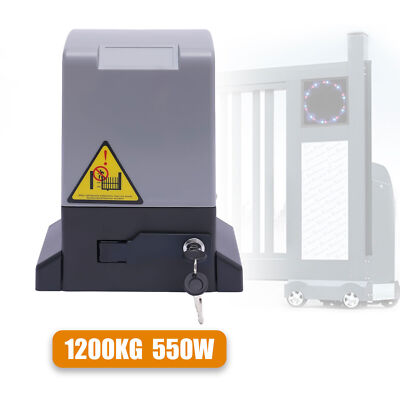 2700lbs 550W Electric Sliding Gate Opener Auto Motor Remote Garage Hardware Kit
