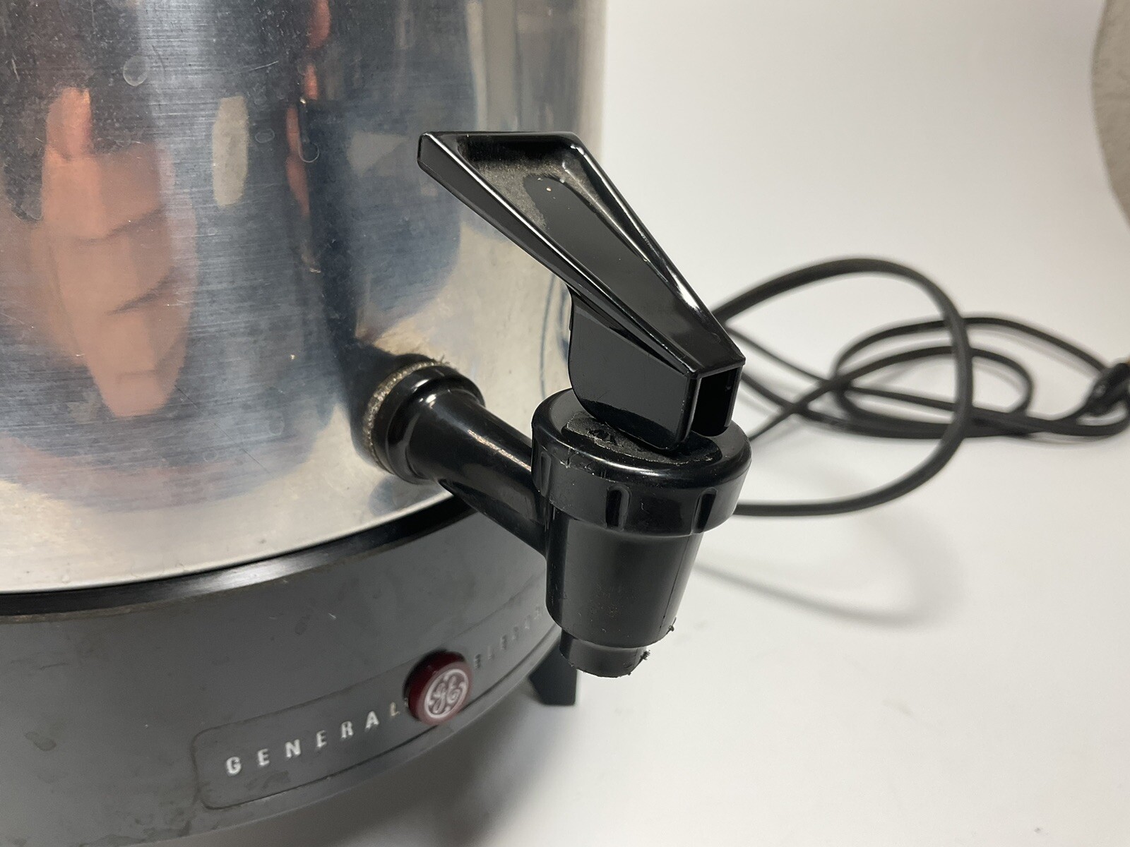 Aluminum 30 Cup General Electric Coffee Maker Pot Percolator W/ Cord Vintage