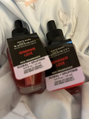 2 Pack Bath & Body Works Wallflower Refill Bulb Lot Set GINGHAM LOVE