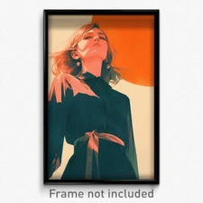 Icelandic Movie Poster - Girl Feeling Worthy, Striking Sash (Iceland Art Print)