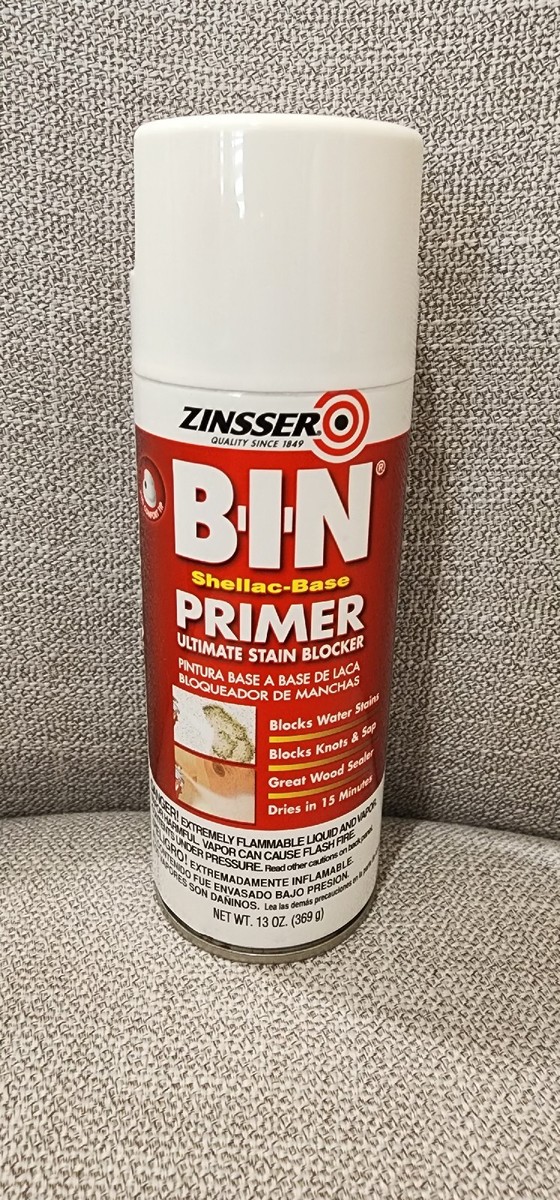 Zinsser B-I-N Shellac-Based Primer, Interior / Exterior, White, 5 Gal...