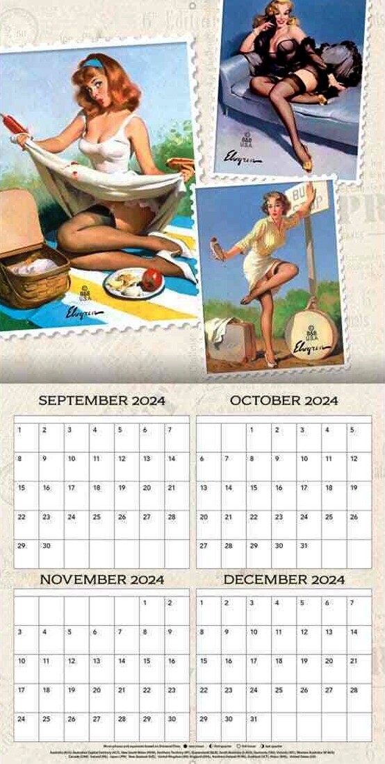 【激レア！未開封】Pin-ups Gil Elvgren　2004年 カレンダー Taschen Calendar, Gil Elvgren Pin-Ups 2004 sold at auction on 12th