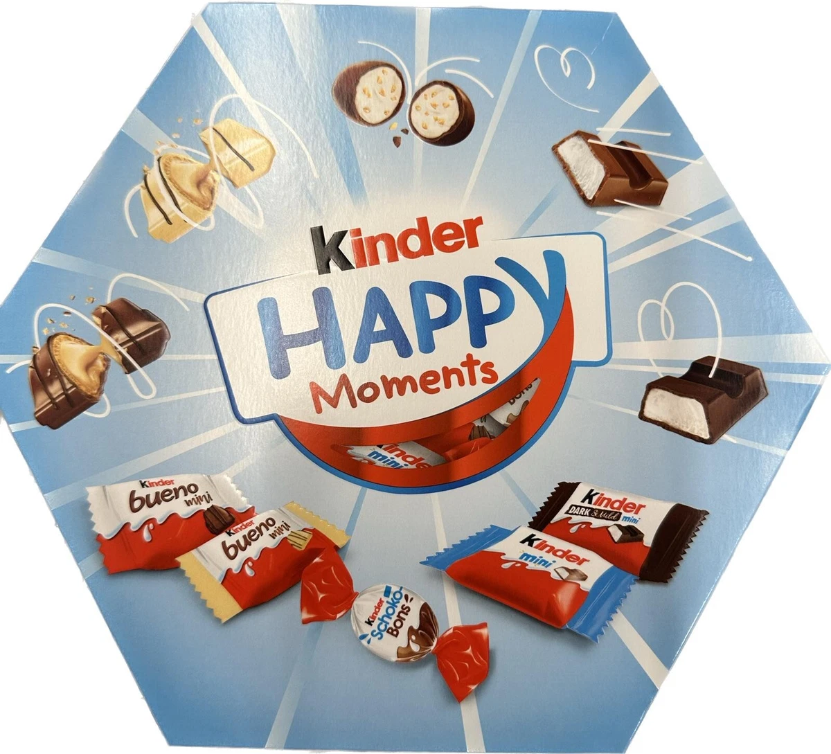 kinder Happy Moments Mini Mix 5 specialties chocolate mix 5.7oz 111 kg