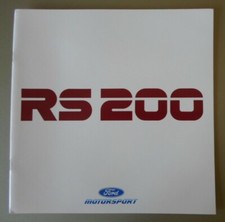 FORD RS200 & RS200S orig 1987 UK Mkt Prestige 20pp Sales Brochure ? RS 200 S