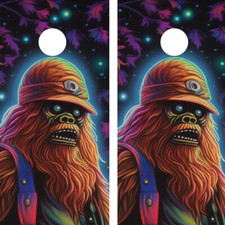 FADEPROOF Cornhole Board Wraps Laminated / Cosmic Bigfoot / 3M Laminated