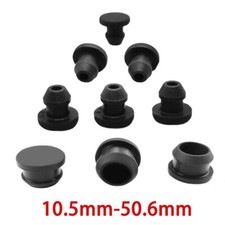 Snap-On Hole Plug 10.5-50.6mm Round Silicone Rubber Blanking Seal Bung Pipe Tube