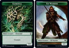 10 Token Cards - ELEMENTAL / ELF WARRIOR - Commander: Kaldheim (KHC) - MTG FTG