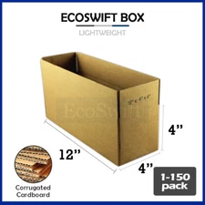 1-150 12x4x4 "EcoSwift" Cardboard Packing Mailing Shipping Corrugated Box Carton