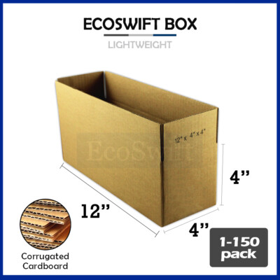 1-150 12x4x4 ''EcoSwift'' Cardboard Packing Mailing Shipping Corrugated Box Carton