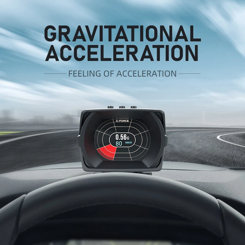 Panel de instrumentos LCD OBD multifunción grado carreras de autos GPS medidor de pendiente de velocidad × 1 Foto 3 de 4