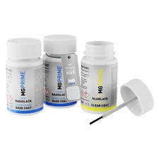 Autolack Lackstift Set für Peugeot KWE Blanc Nacre Perlmutt Weiss Metallic