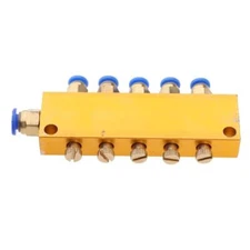 Adjustable  Oil Distributor Value  Block 6mm In/4mm Out 5 Way