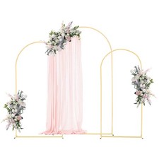 VEVOR Arch Backdrop Stand Metal Arch Backdrop Stand 7.2/6.6/6 ft 3 PCS Wedding
