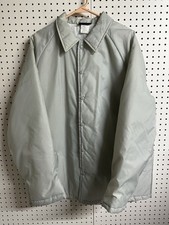 Vintage Union Line Jacket Mens Large Gray Snap Front Quilted Lined Made in USA