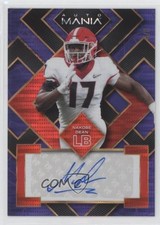 2022 Wild Card Mania Square Purple Pulsar /8 Nakobe Dean Rookie Auto RC 0a6. rookie card picture