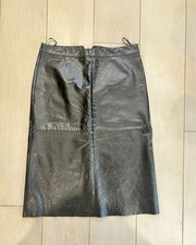 Women  s Vintage/Retro Gap Black Leather Pencil Skirt NWT Sz 8 - high waisted