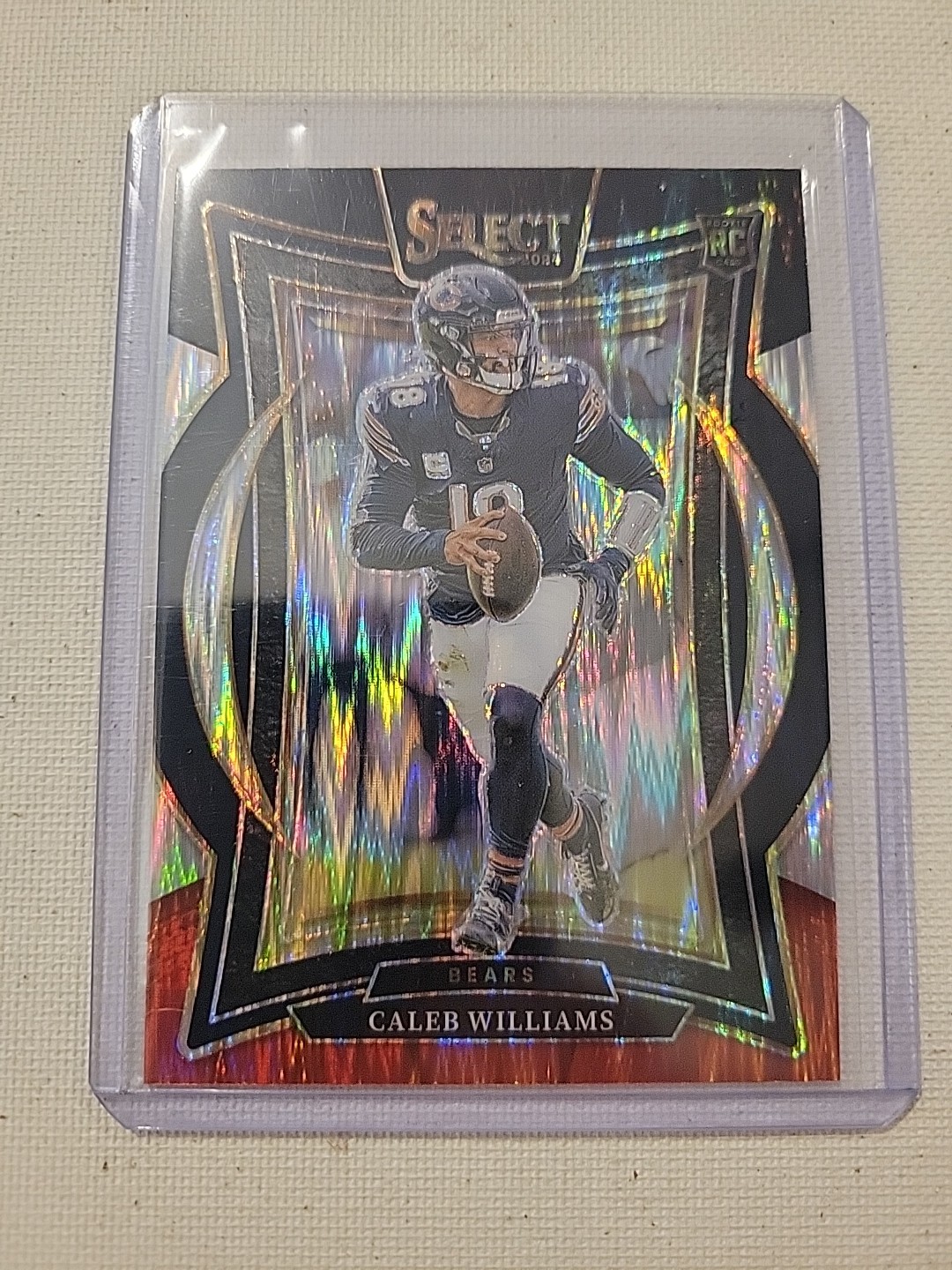 2024 Panini Select - Concourse Caleb Williams #25 Black & Red Shock Prizm (RC)