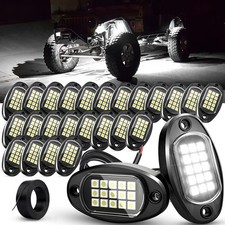 Pure White LED Rock Lights for Car Truck Underbody Underglow System Neon Lights