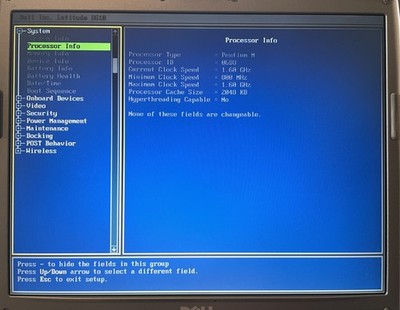 Dell Latitude D610 Windows XP Laptop with 128gb SSD, batt, chrg