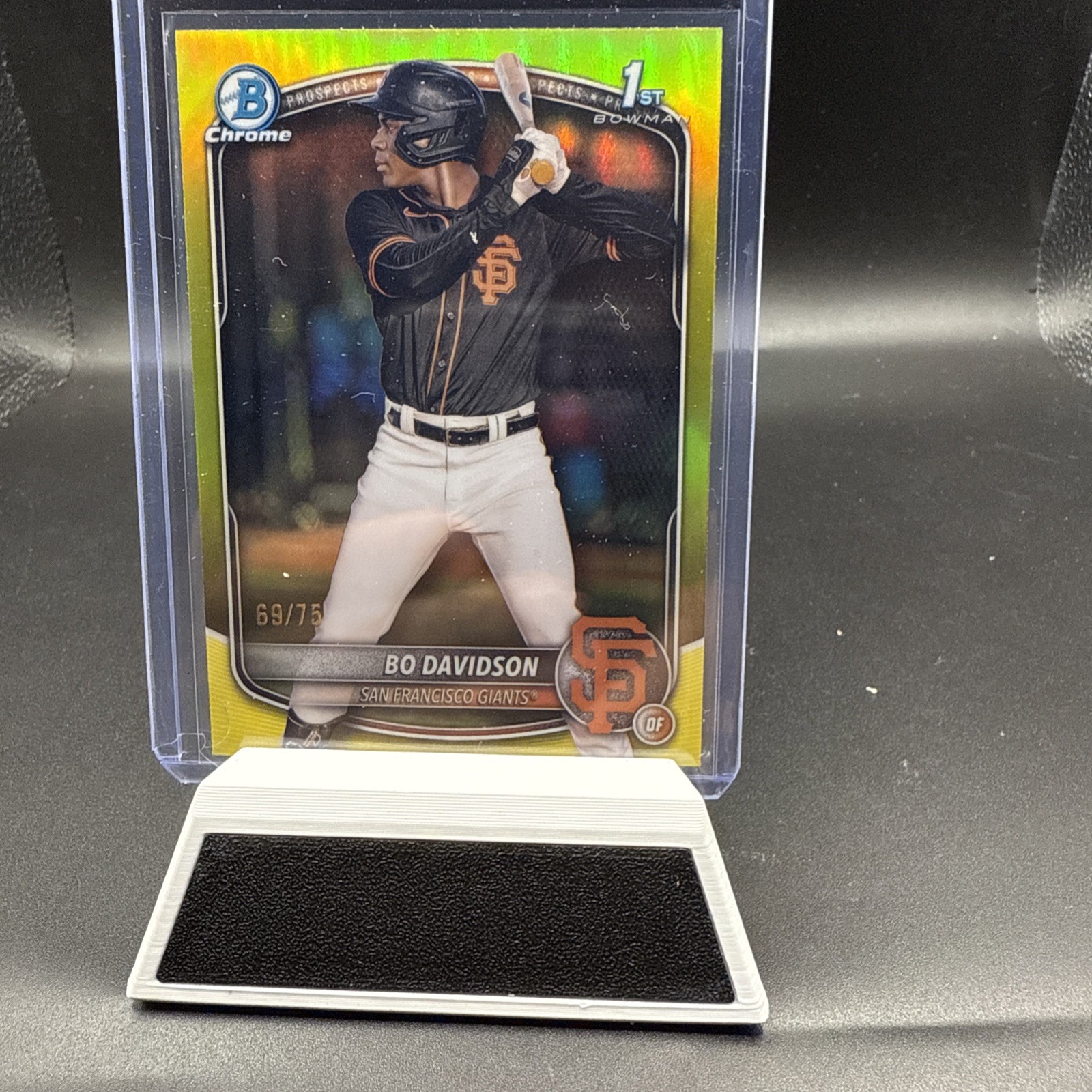 2025 Bowman Chrome Bo Davidson True Yellow Refractor 1st /75 Giants