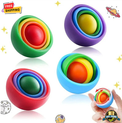1 pc 3D Rotation Ball Fidget Gyro Spinner Stress Relief Toy for Kids & Adults