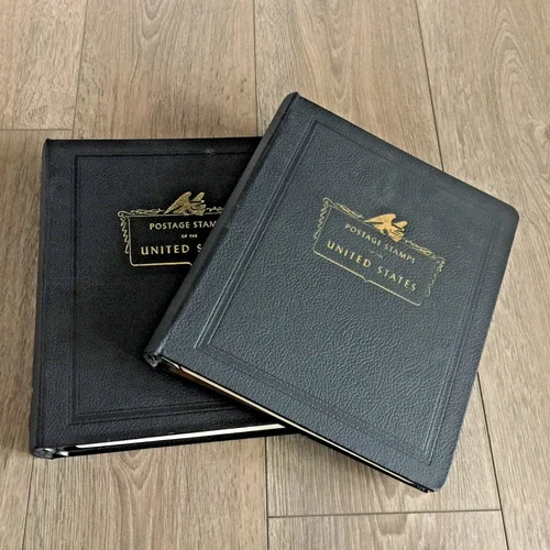 US STAMPS (2) White Ace Album 1898-1970 Commem. Collection MINT OG few Early USE