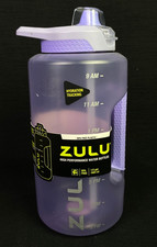 64oz Zulu Goals Water Bottle with Time Markers, Straw  Leak-Proof Flip Lid
