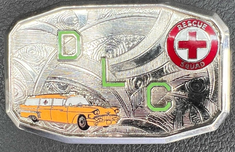 Vintage 50’s Ambulance First Responder Rescue Squad Hook Fast Belt Buckle EMS