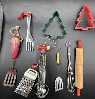 VTG Small Kitchen Utensils Kitchen Theme Christmas Tree Ornament Lot LO20