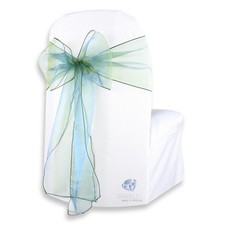 50 pcs Organza Chair Cover Bow Sash 108"x8" - Hunter Green - Wedding Party ky