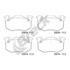 Satz Bremsbeläge Bremsklötze hinten für Renault Clio 2 BB Megane 1 | 26246035