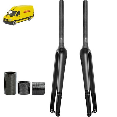 TOSEEK 700C*45mm Rennrad Gabeln Kohlenstofffaser Scheibenbremse 100*12mm Gravel
