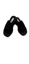 NWOT Steve Madden Slinky30 Platform Slides Sandals 7 Black Y2K Made in Italy