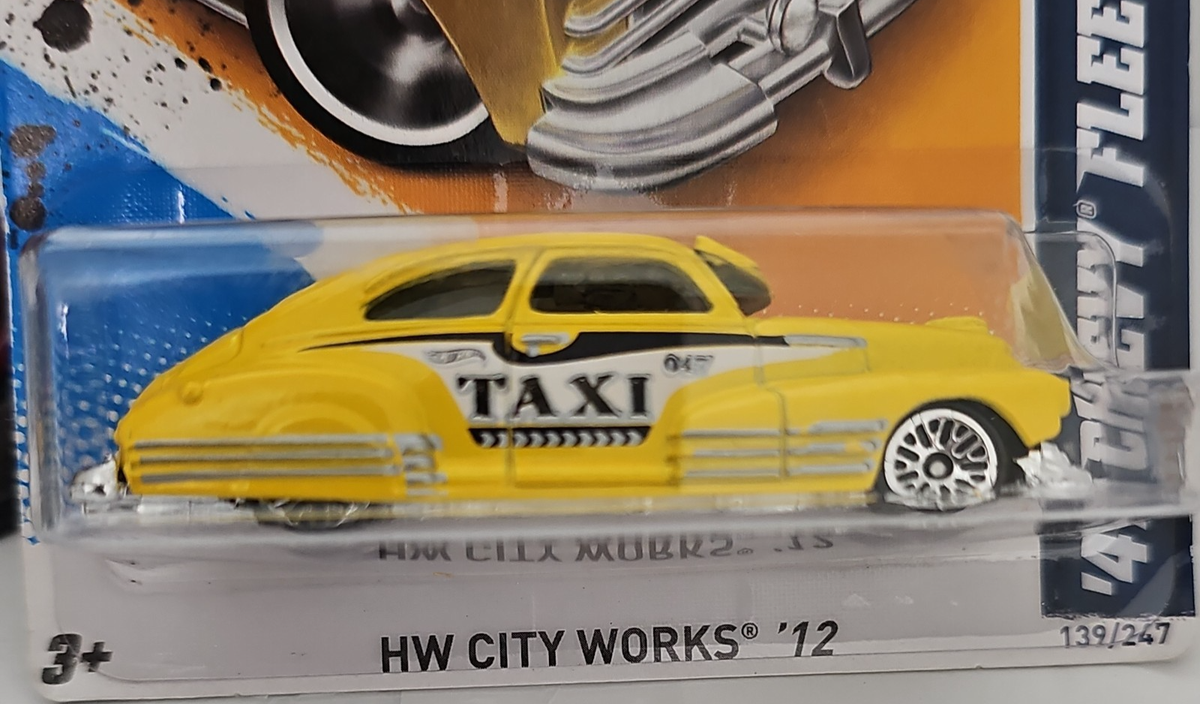 Hot Wheels '47 Yellow Chevy Fleetline Taxi Cab 🔥🚚Free Shiping