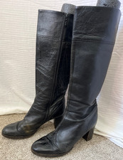 Vintage Victorian Steampunk Leather Boots 8 M