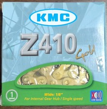 KMC Z410 Gold 1/8" Single-Speed Bicycle Chain 112-Links